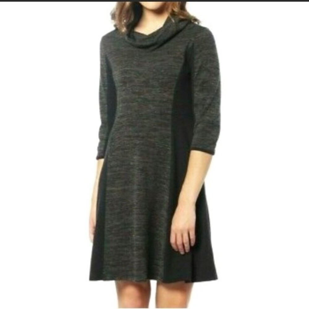 ANTHROPOLOGIE Saturday Sunday Mixed Media‎ Cowl Neck Dress
